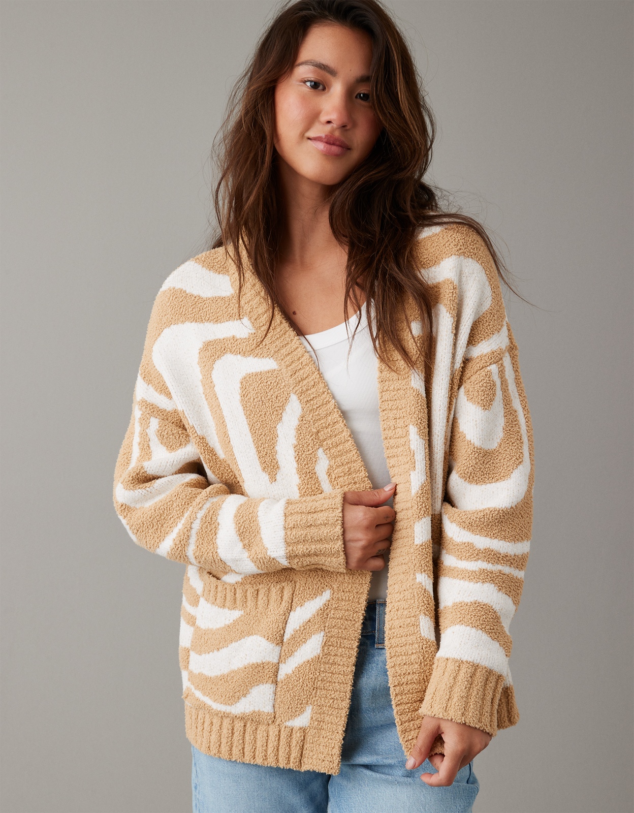 Buy AE Chenille Cardigan online | American Eagle Outfitters